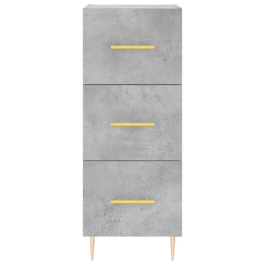 Buffet haut Gris béton 34,5x34x180 cm Bois d'ingénierie - 6