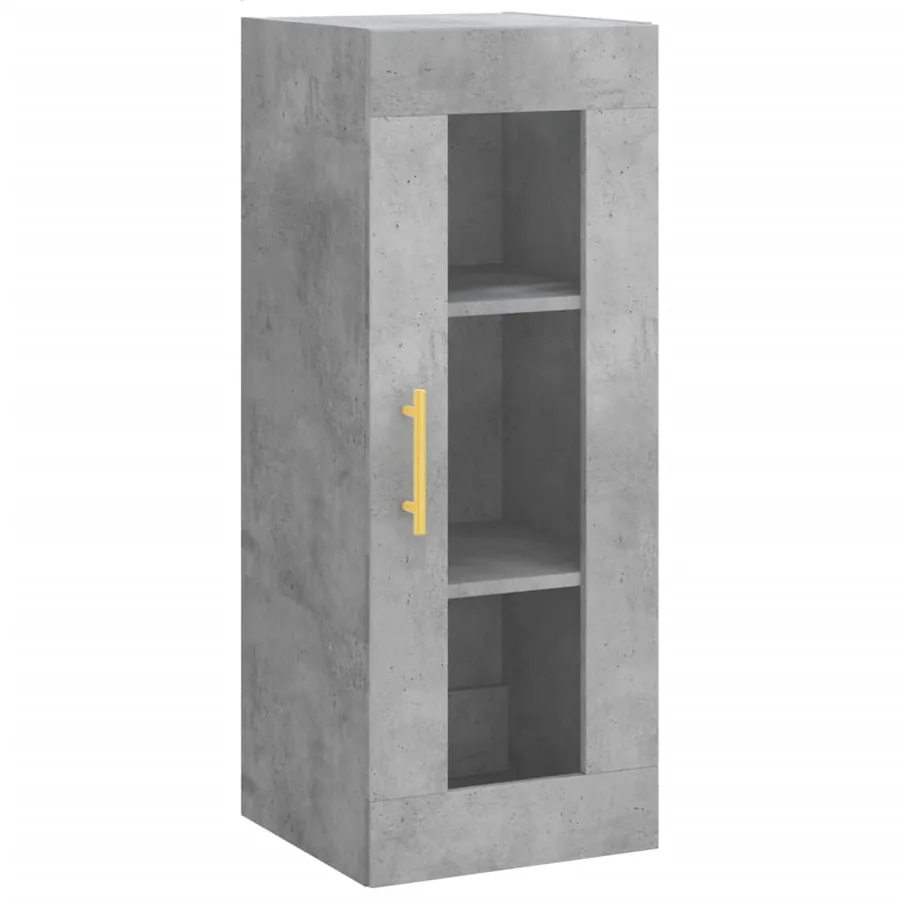 Buffet haut Gris béton 34,5x34x180 cm Bois d'ingénierie - 7