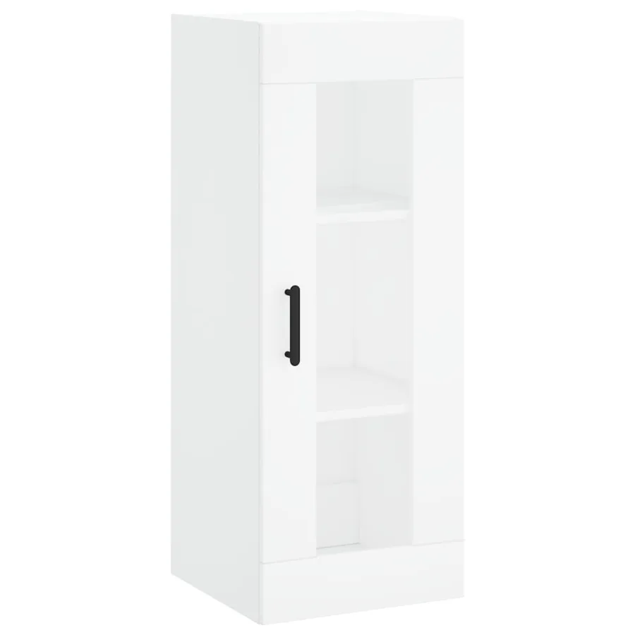 Buffet haut Blanc 34,5x34x180 cm Bois d'ingénierie - 7