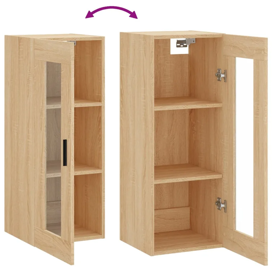 Armoire murale chêne sonoma 34,5x34x90 cm - 10