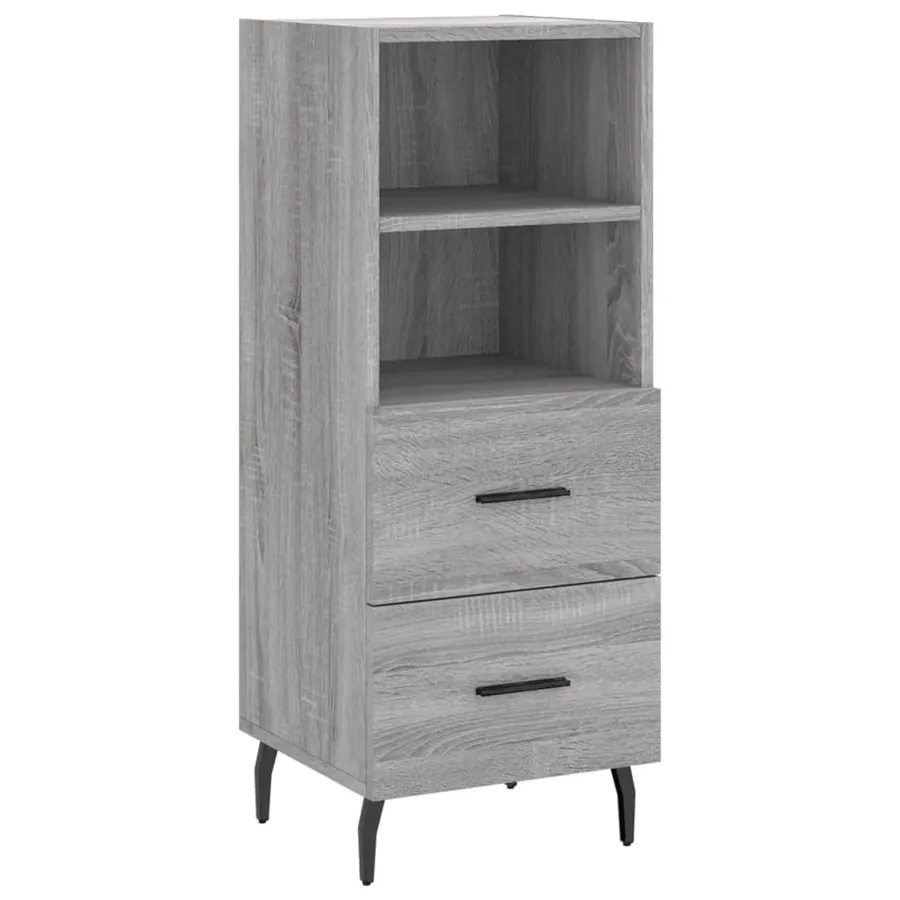Buffet haut Sonoma gris 34,5x34x180 cm Bois d'ingénierie - 5