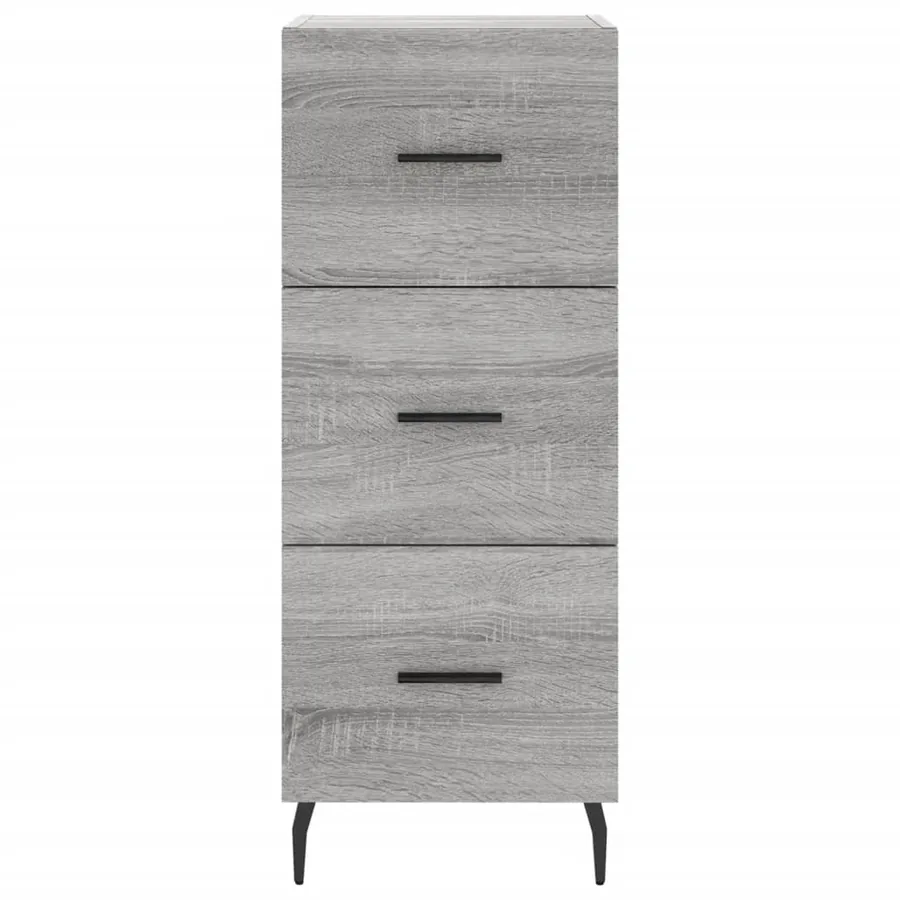 Buffet haut Sonoma gris 34,5x34x180 cm Bois d'ingénierie - 6