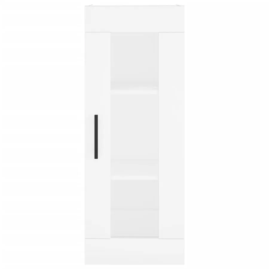 Buffet haut Blanc 34,5x34x180 cm Bois d'ingénierie - 8