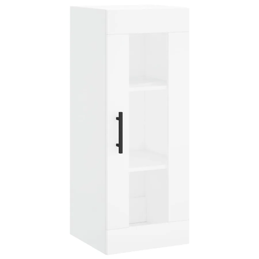 Buffet haut Blanc 34,5x34x180 cm Bois d'ingénierie - 5