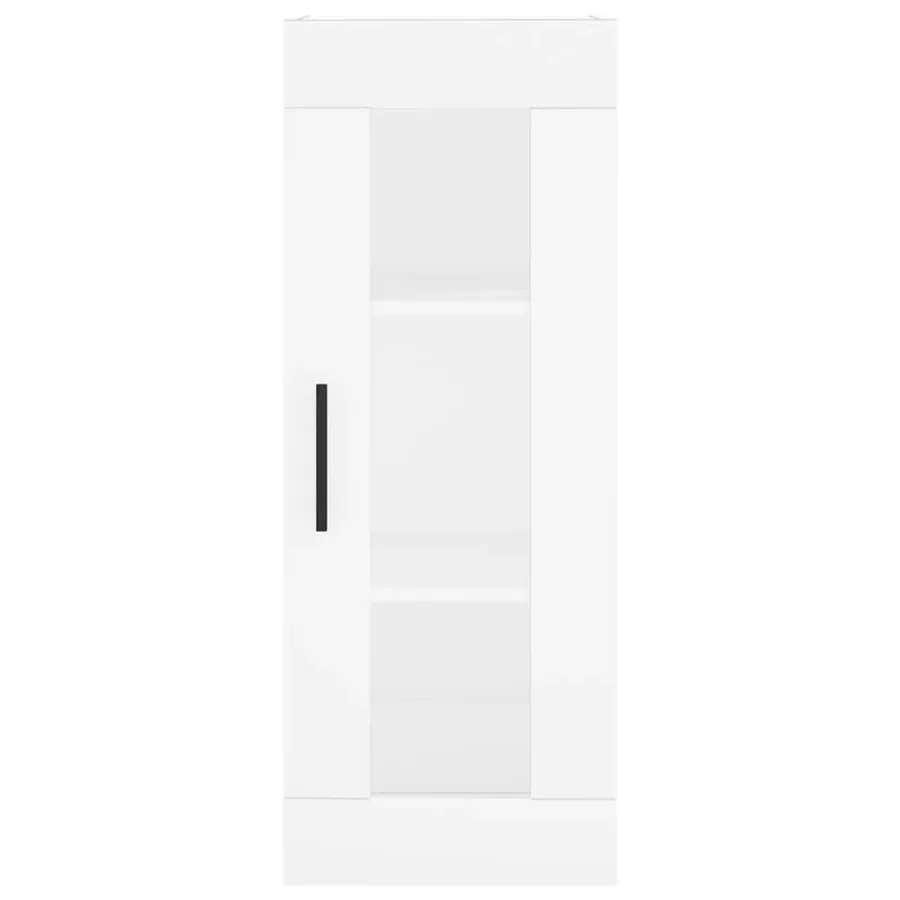 Buffet haut Blanc 34,5x34x180 cm Bois d'ingénierie - 6