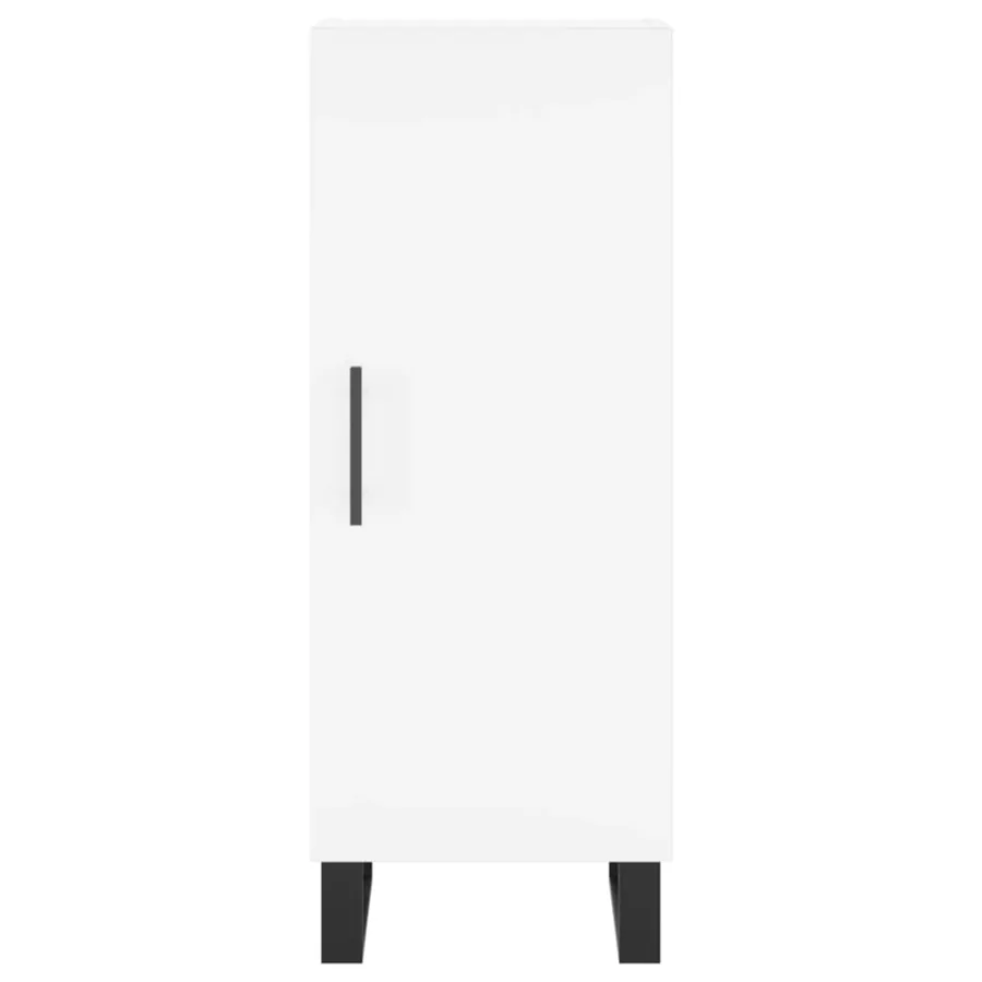 Buffet haut Blanc 34,5x34x180 cm Bois d'ingénierie - 8