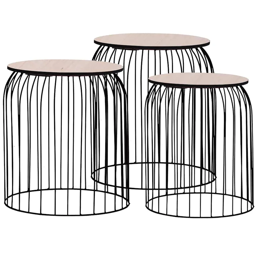 Tables basses 3 pcs Noir - 2