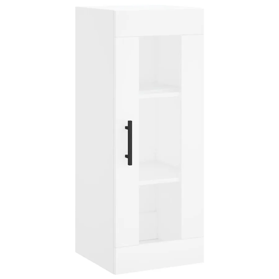 Buffet haut Blanc 34,5x34x180 cm Bois d'ingénierie - 5