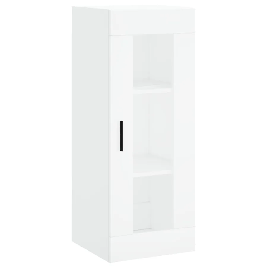Buffet haut Blanc 34,5x34x180 cm Bois d'ingénierie - 5
