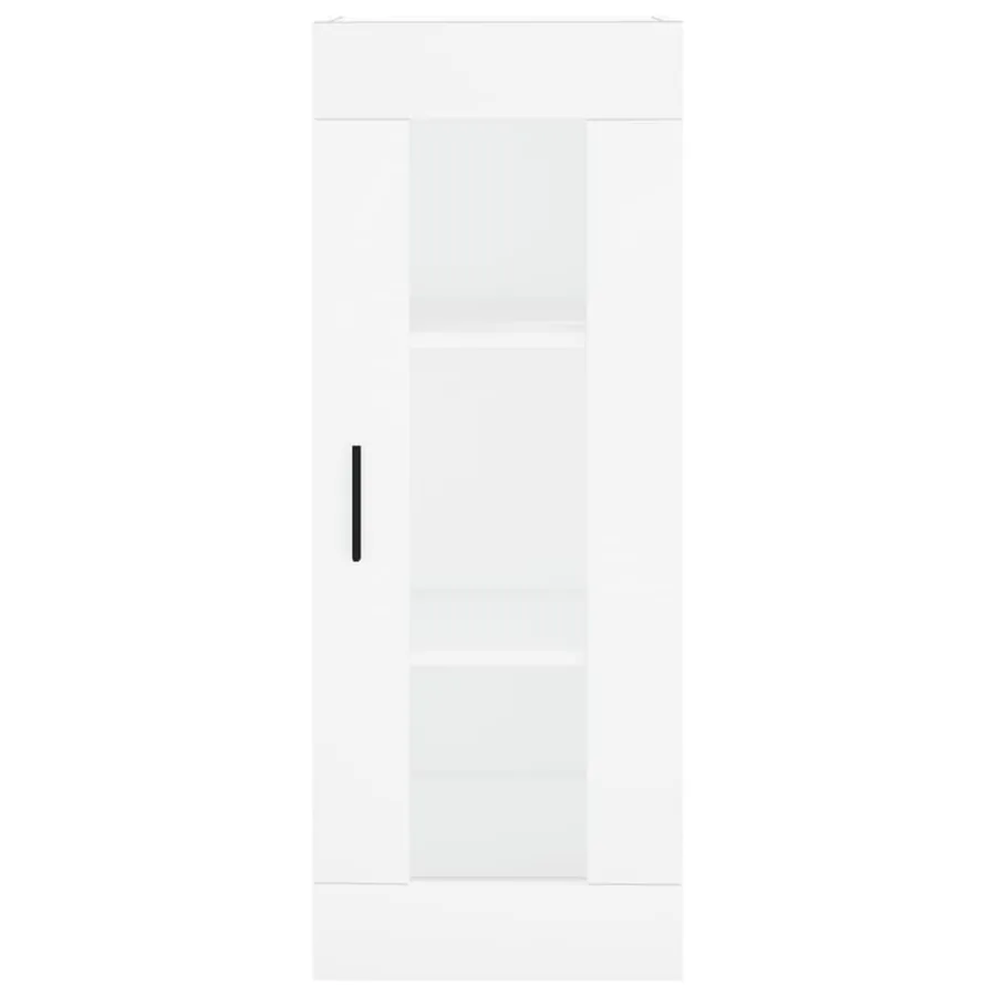 Buffet haut Blanc 34,5x34x180 cm Bois d'ingénierie - 6
