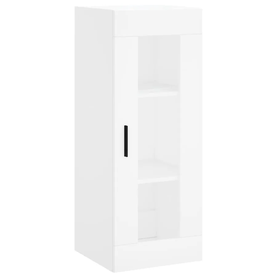 Buffet haut Blanc 34,5x34x180 cm Bois d'ingénierie - 5