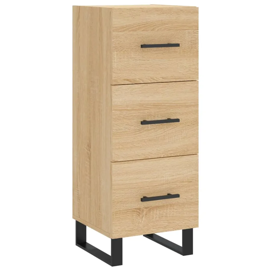 Buffet haut Chêne sonoma 34,5x34x180 cm Bois d'ingénierie - 5