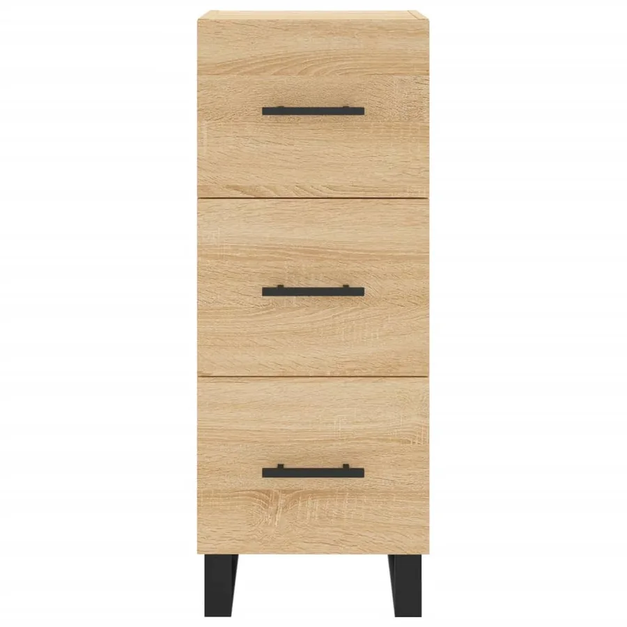 Buffet haut Chêne sonoma 34,5x34x180 cm Bois d'ingénierie - 6