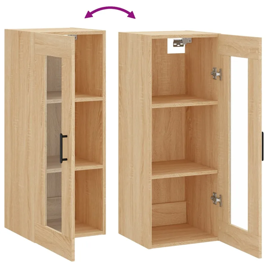 Armoire murale chêne sonoma 34,5x34x90 cm - 10