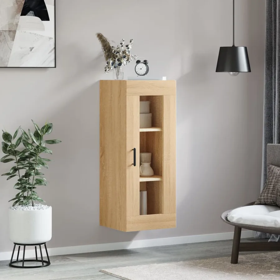Armoire murale chêne sonoma 34,5x34x90 cm - 3