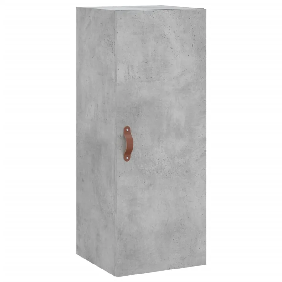 Buffet haut Gris béton 34,5x34x180 cm Bois d'ingénierie - 5