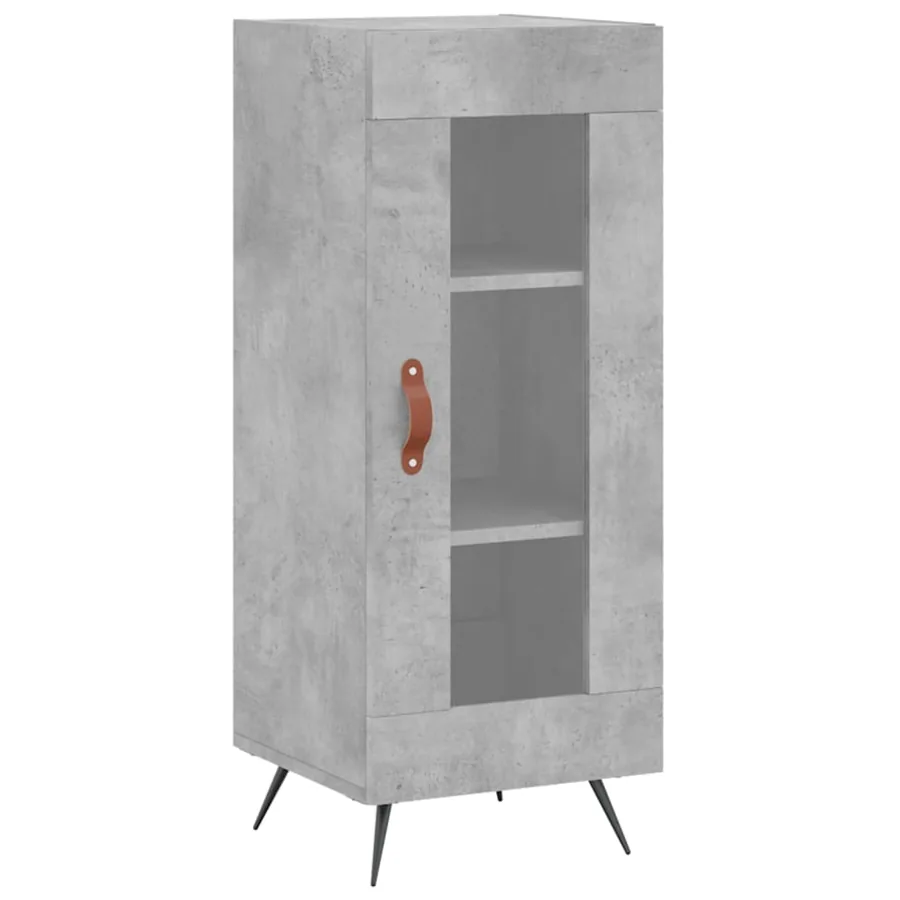 Buffet haut Gris béton 34,5x34x180 cm Bois d'ingénierie - 7