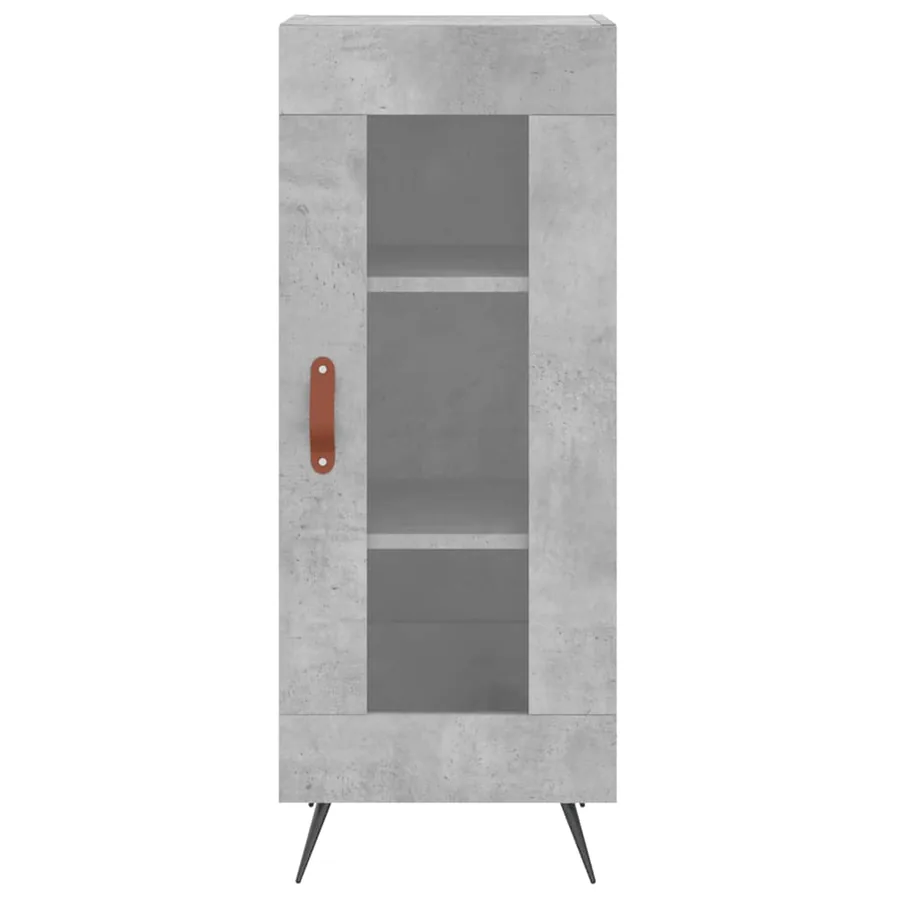 Buffet haut Gris béton 34,5x34x180 cm Bois d'ingénierie - 8