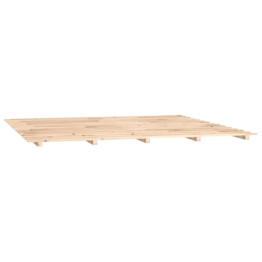 Cadre de lit sans matelas 160x200 cm bois massif de pin - 4