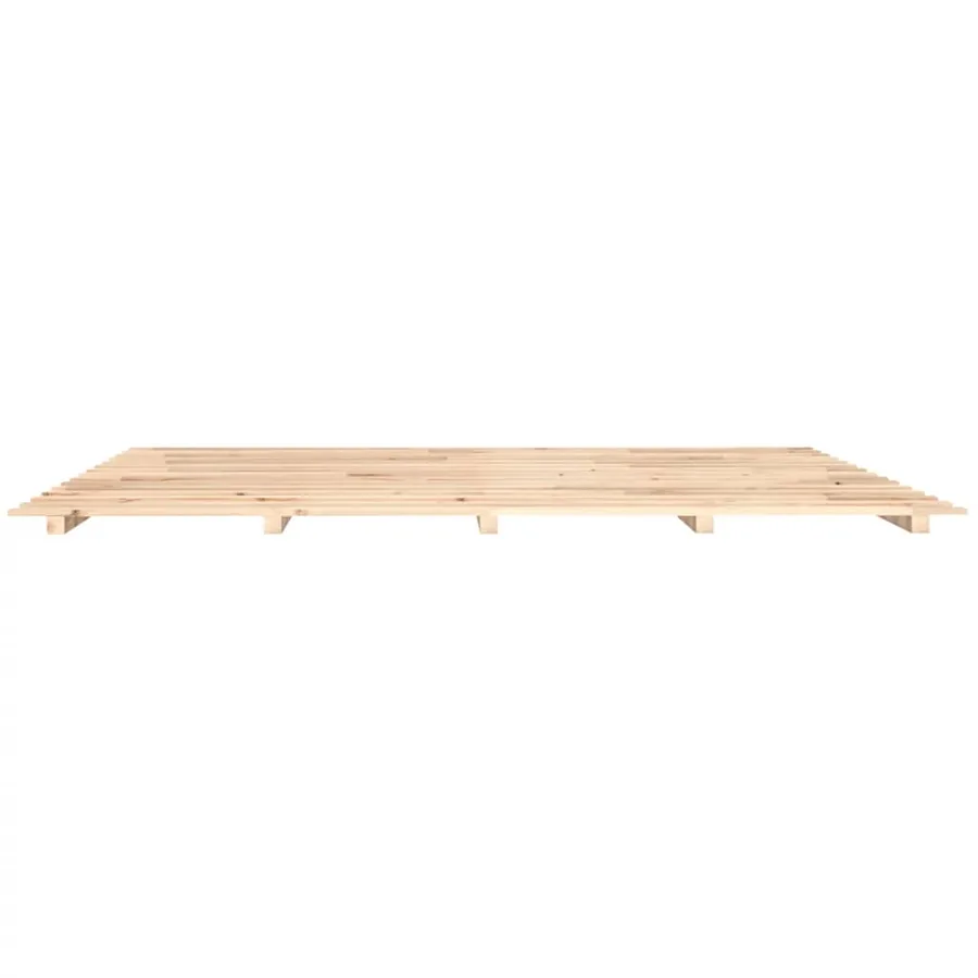 Cadre de lit sans matelas 160x200 cm bois massif de pin - 5