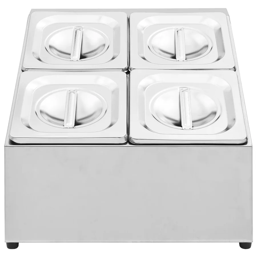 Récipient Gastronorm avec 4 bacs GN 1/6 Acier inoxydable - 3