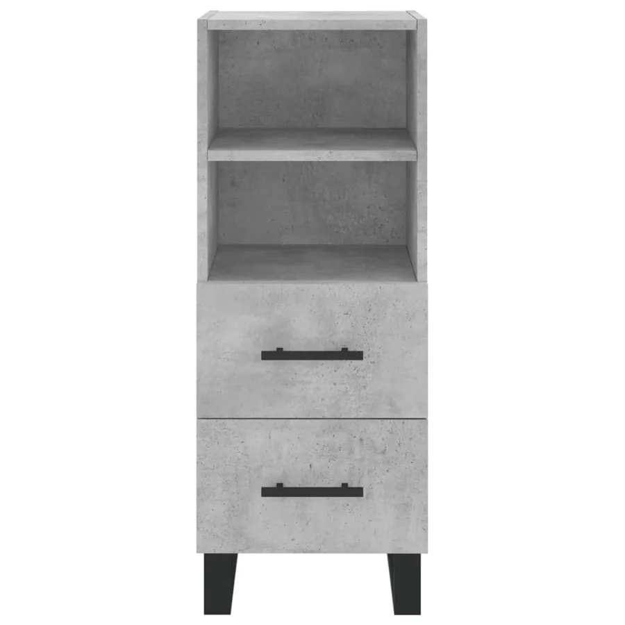 Buffet haut Gris béton 34,5x34x180 cm Bois d'ingénierie - 6