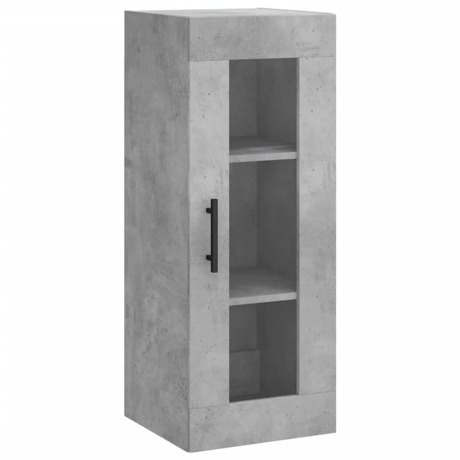 Buffet haut Gris béton 34,5x34x180 cm Bois d'ingénierie - 7