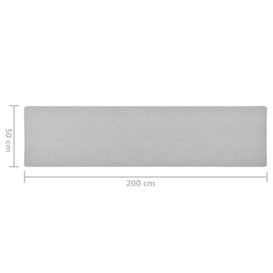Tapis de couloir Gris clair 50x200 cm - 7