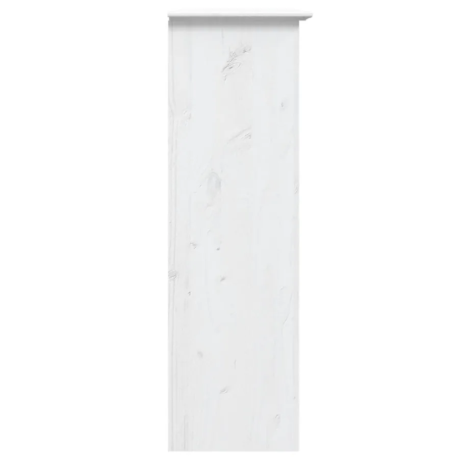 Armoire avec portes vitrées BODO blanc bois de pin massif - 5