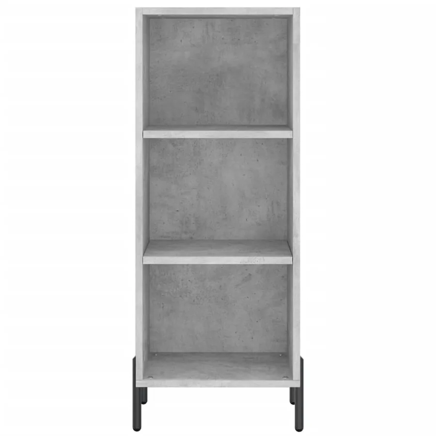 Buffet haut Gris béton 34,5x34x180 cm Bois d'ingénierie - 8