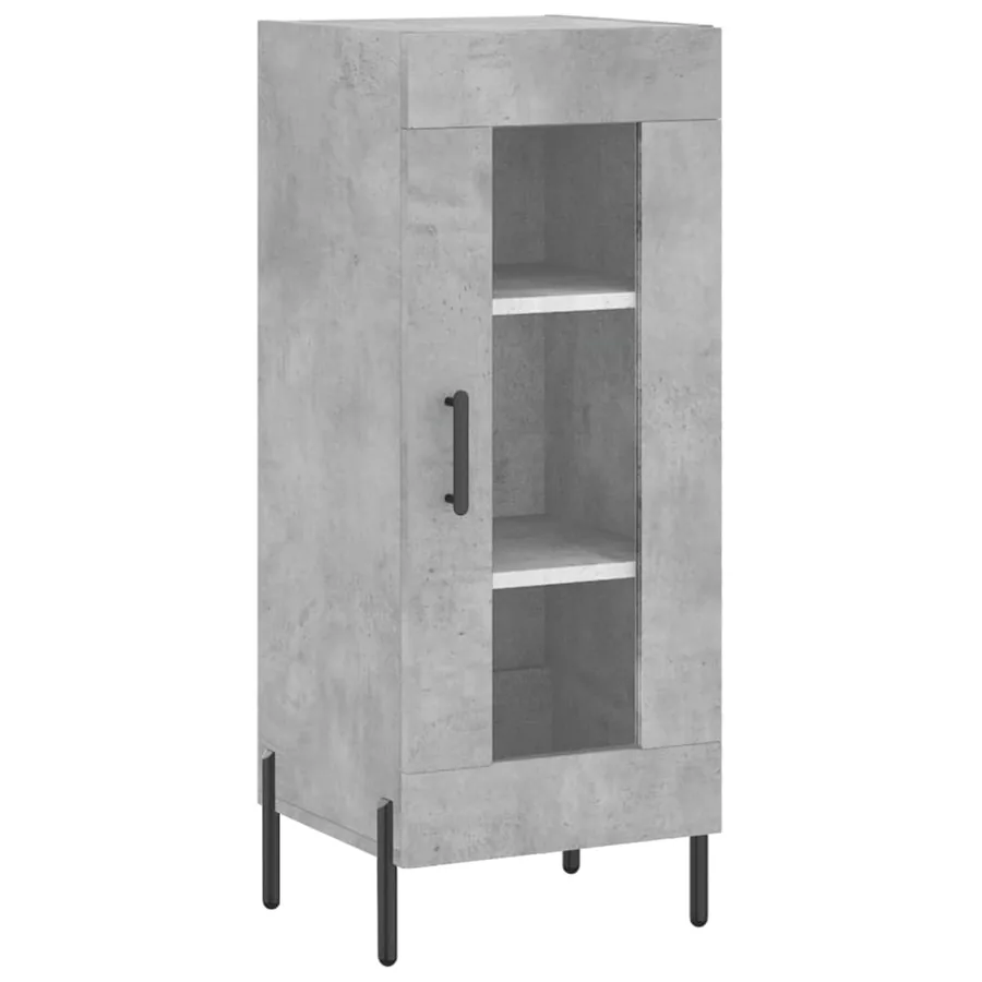 Buffet haut Gris béton 34,5x34x180 cm Bois d'ingénierie - 7