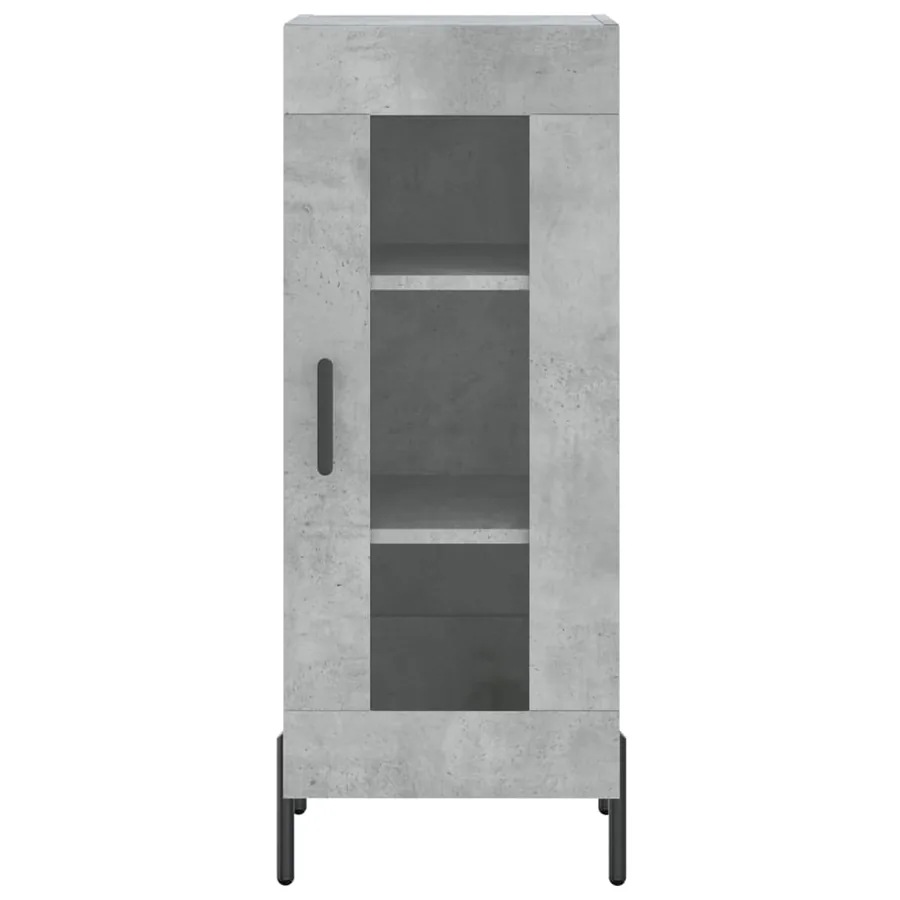Buffet haut Gris béton 34,5x34x180 cm Bois d'ingénierie - 8