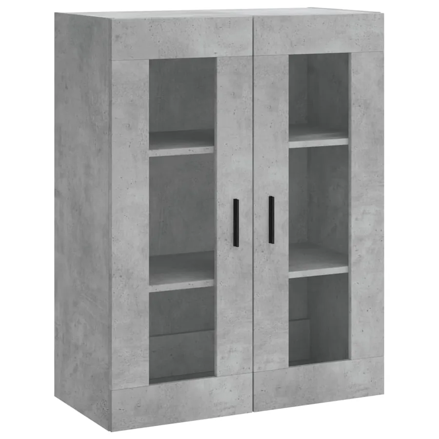 Buffet haut Gris béton 69,5x34x180 cm Bois d'ingénierie - 5