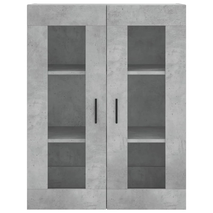 Buffet haut Gris béton 69,5x34x180 cm Bois d'ingénierie - 6