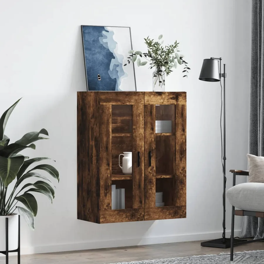 Armoire murale chêne fumé 69,5x34x90 cm - 3