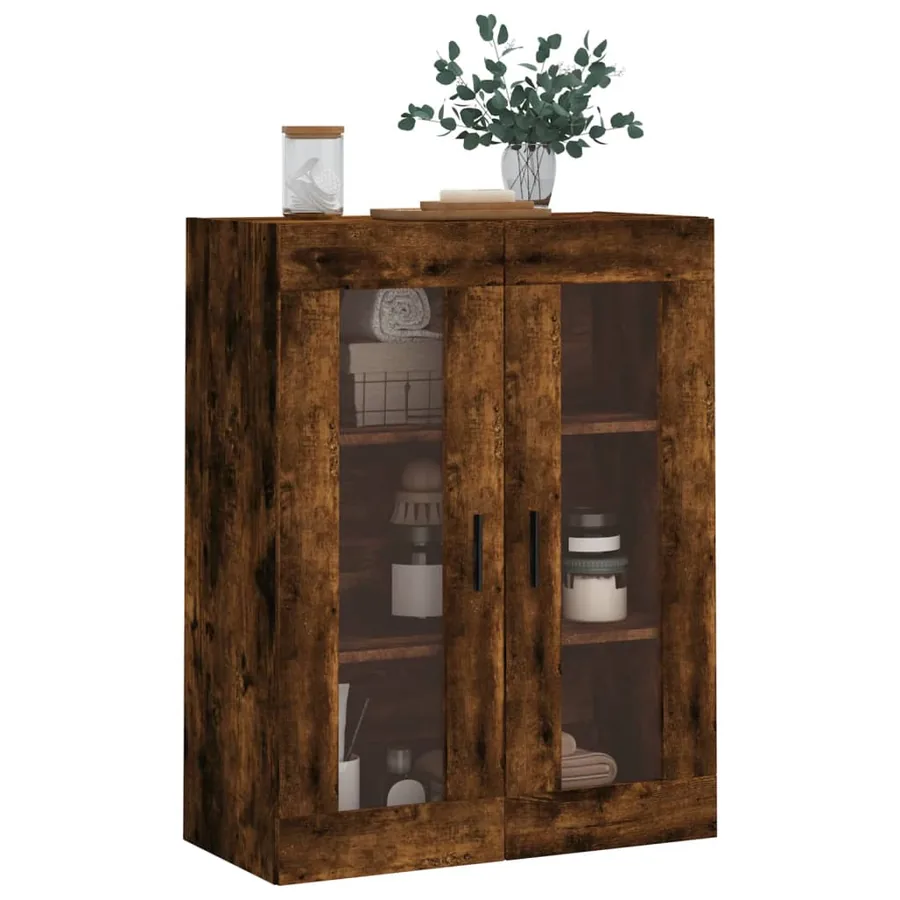 Armoire murale chêne fumé 69,5x34x90 cm - 4
