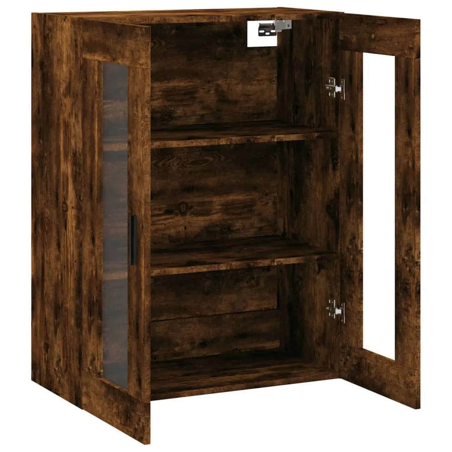 Armoire murale chêne fumé 69,5x34x90 cm - 6