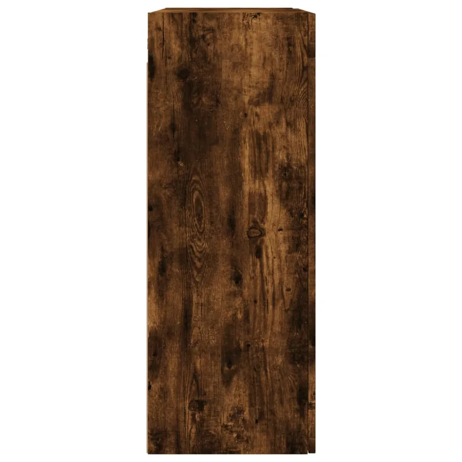 Armoire murale chêne fumé 69,5x34x90 cm - 8
