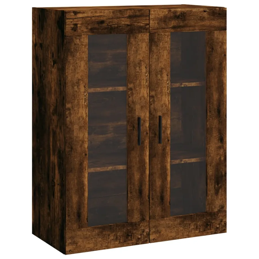 Buffet haut Chêne fumé 69,5x34x180 cm Bois d'ingénierie - 5