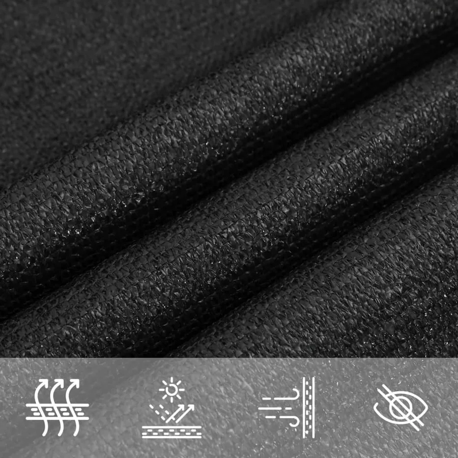 Voile d'ombrage 160 g/m² Noir 4x5 m PEHD - 7
