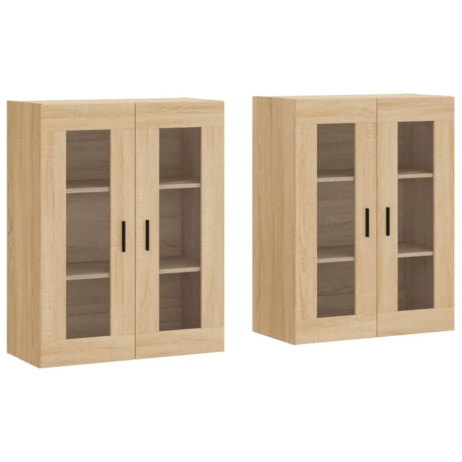 Armoires murales 2 pcs chêne sonoma bois d'ingénierie - 2