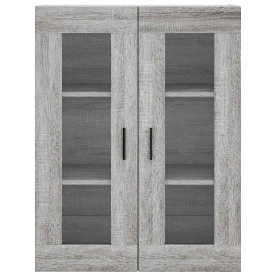 Buffet haut Sonoma gris 69,5x34x180 cm Bois d'ingénierie - 6