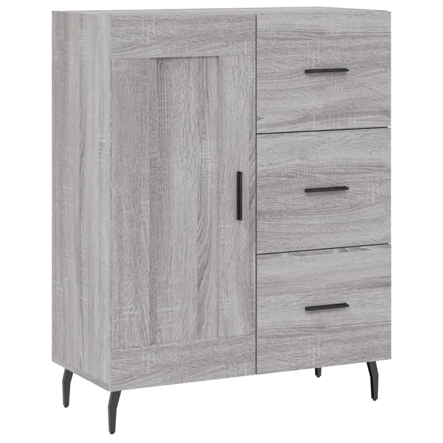 Buffet haut Sonoma gris 69,5x34x180 cm Bois d'ingénierie - 7