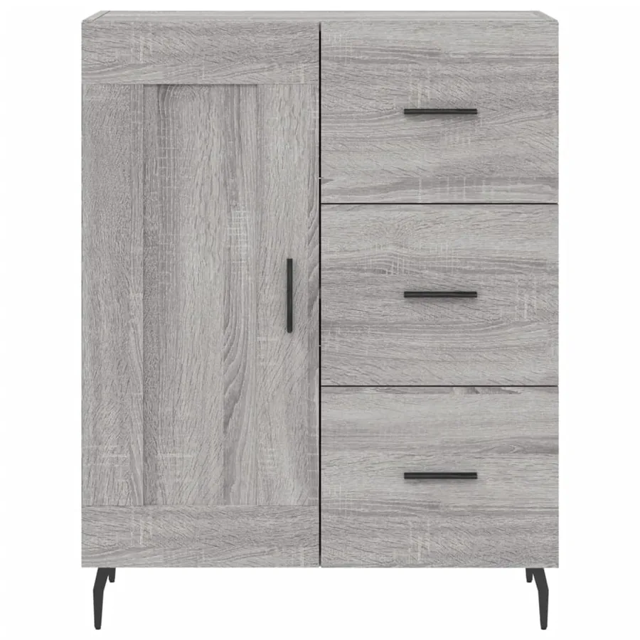 Buffet haut Sonoma gris 69,5x34x180 cm Bois d'ingénierie - 8