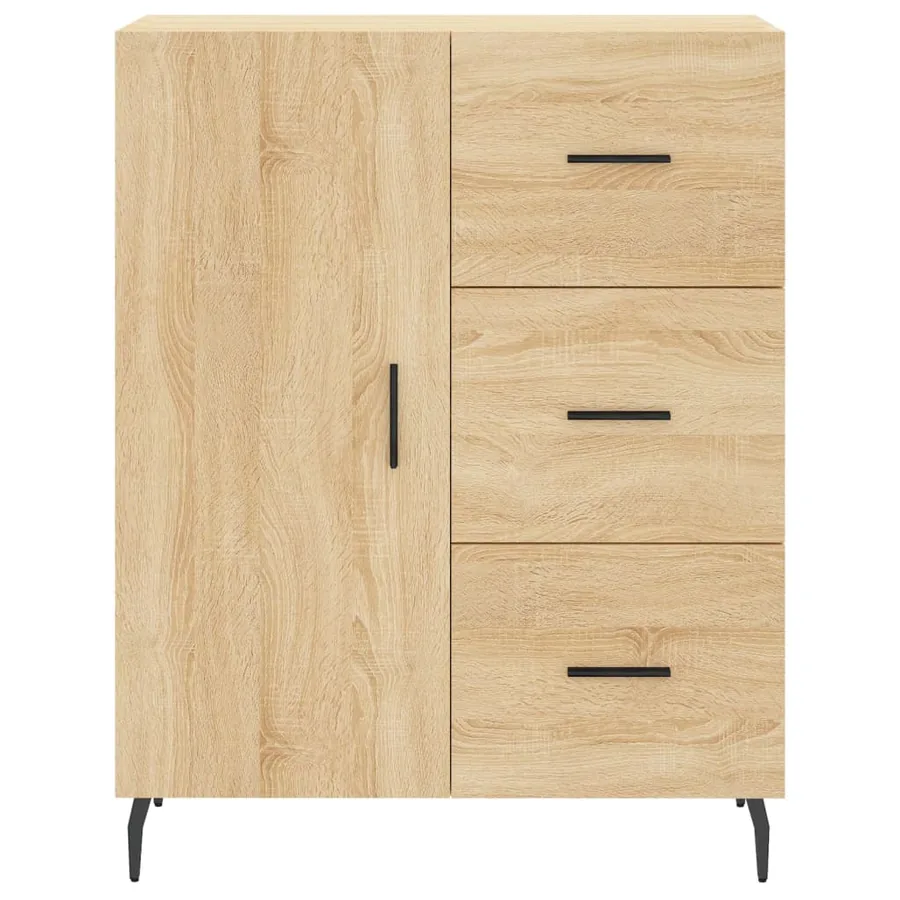 Buffet haut Chêne sonoma 69,5x34x180 cm Bois d'ingénierie - 8