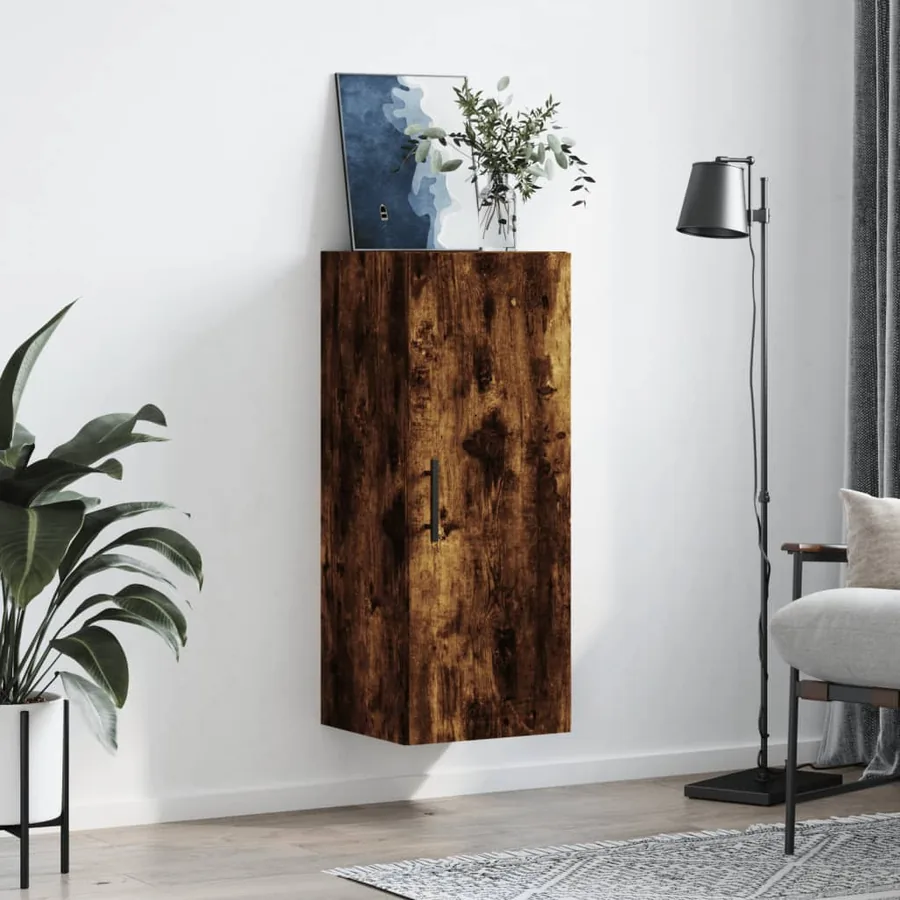 Armoire murale chêne fumé 34,5x34x90 cm - 3