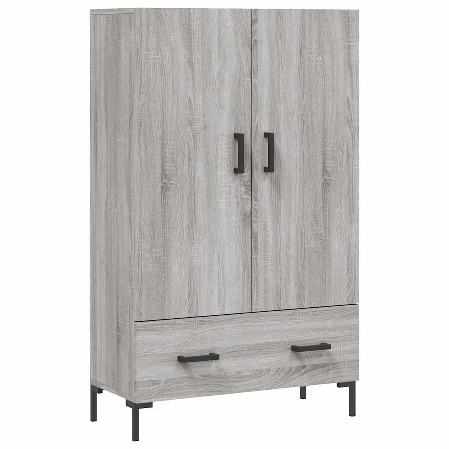 Buffet haut sonoma gris 69,5x31x115 cm bois d'ingénierie - 2