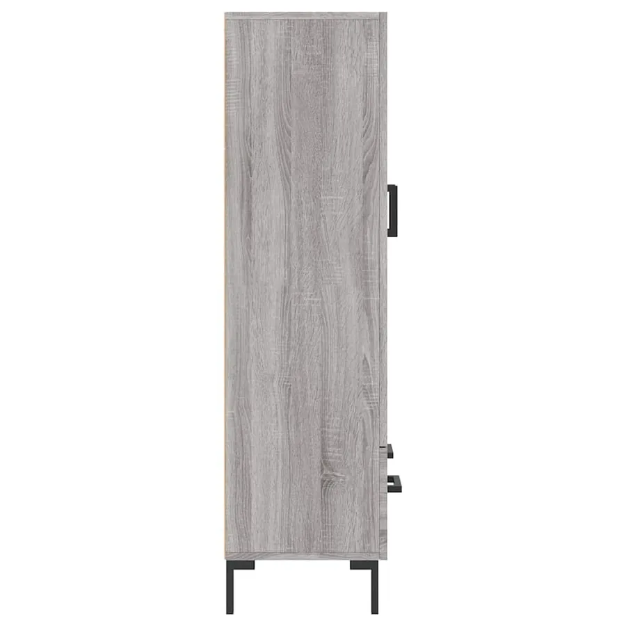Buffet haut sonoma gris 69,5x31x115 cm bois d'ingénierie - 7