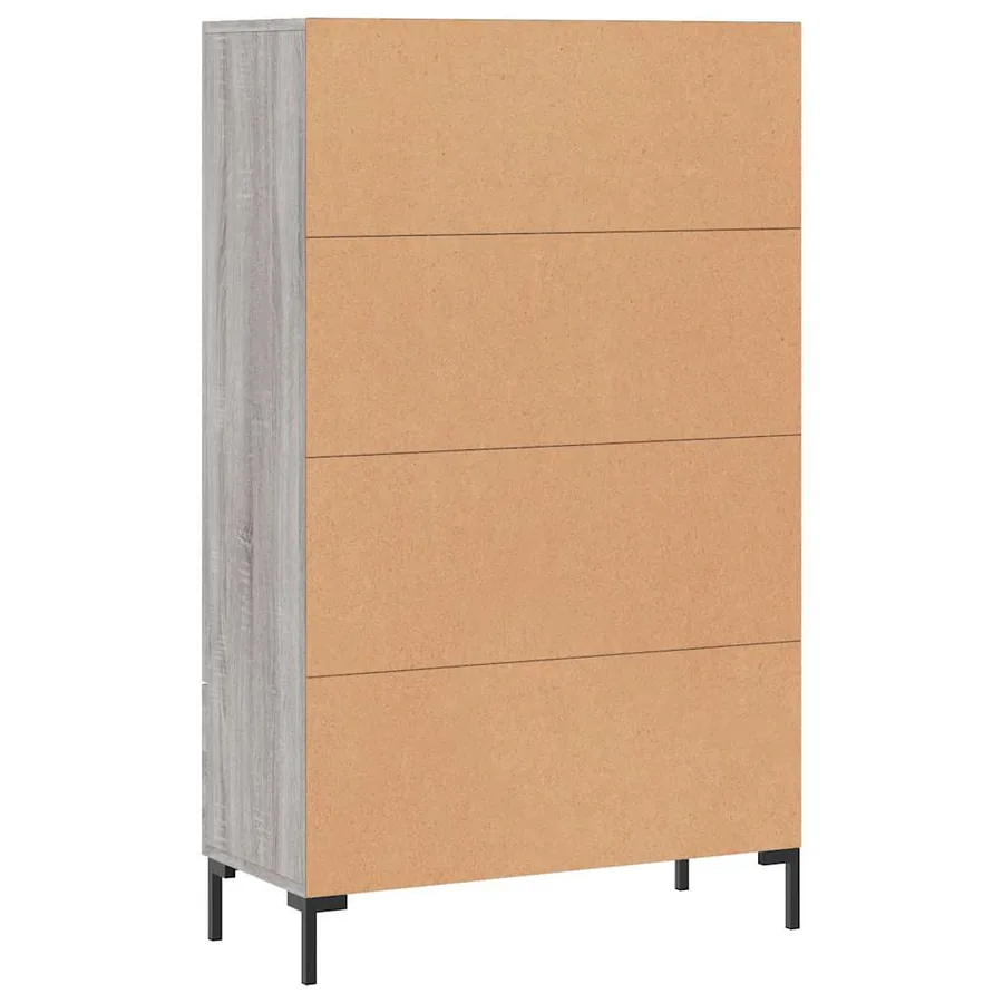 Buffet haut sonoma gris 69,5x31x115 cm bois d'ingénierie - 8