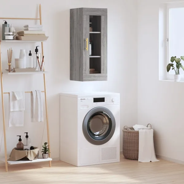 Armoire murale sonoma gris 34,5x34x90 cm
